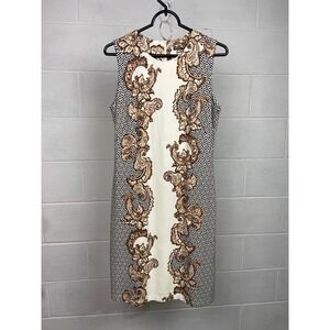 J.McLaughlin‎ Devon Bainbridge Paisley Dress Sleeveless Sheath Party Elegant M